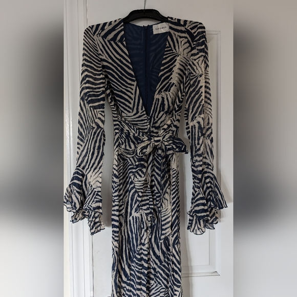 Rat & Boa Thalia Coverup/Dress & Matching Head Scarf - Navy/Cream - Picture 5 of 11